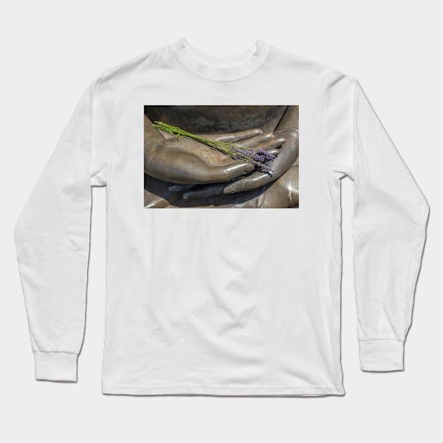 Hands of the Buddha Long Sleeve T-Shirt by srwdesign